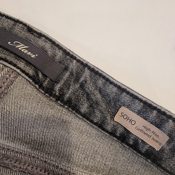 Mavi Soho High-Rise Girlfriend Jeans Smoke Gray Wash Size 28/29 Like New! - Picture 11 of 16